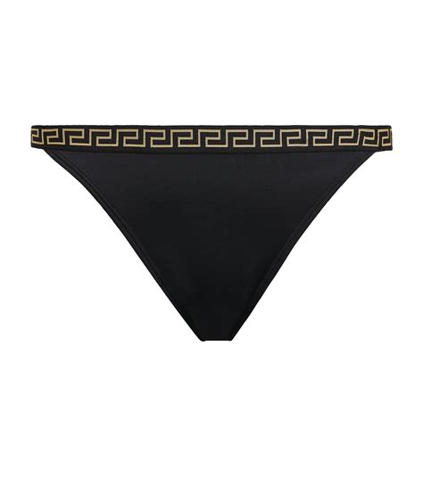 versace black bathing suit|versace greca bikini bottoms.